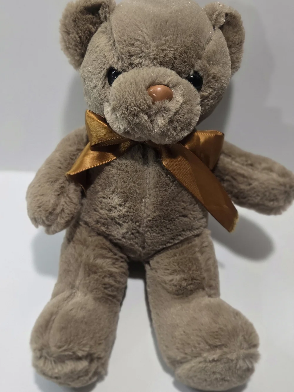 Classic Plush Brown Teddy Bear with Satin Bow